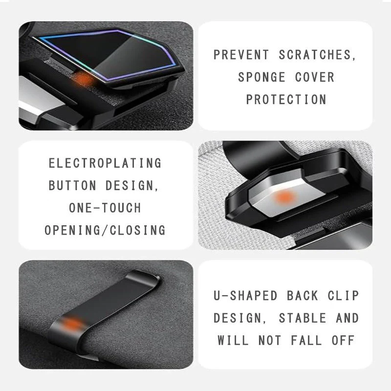 Car Sun Visor Magnetic Sunglasses Holder Clip - Image 3