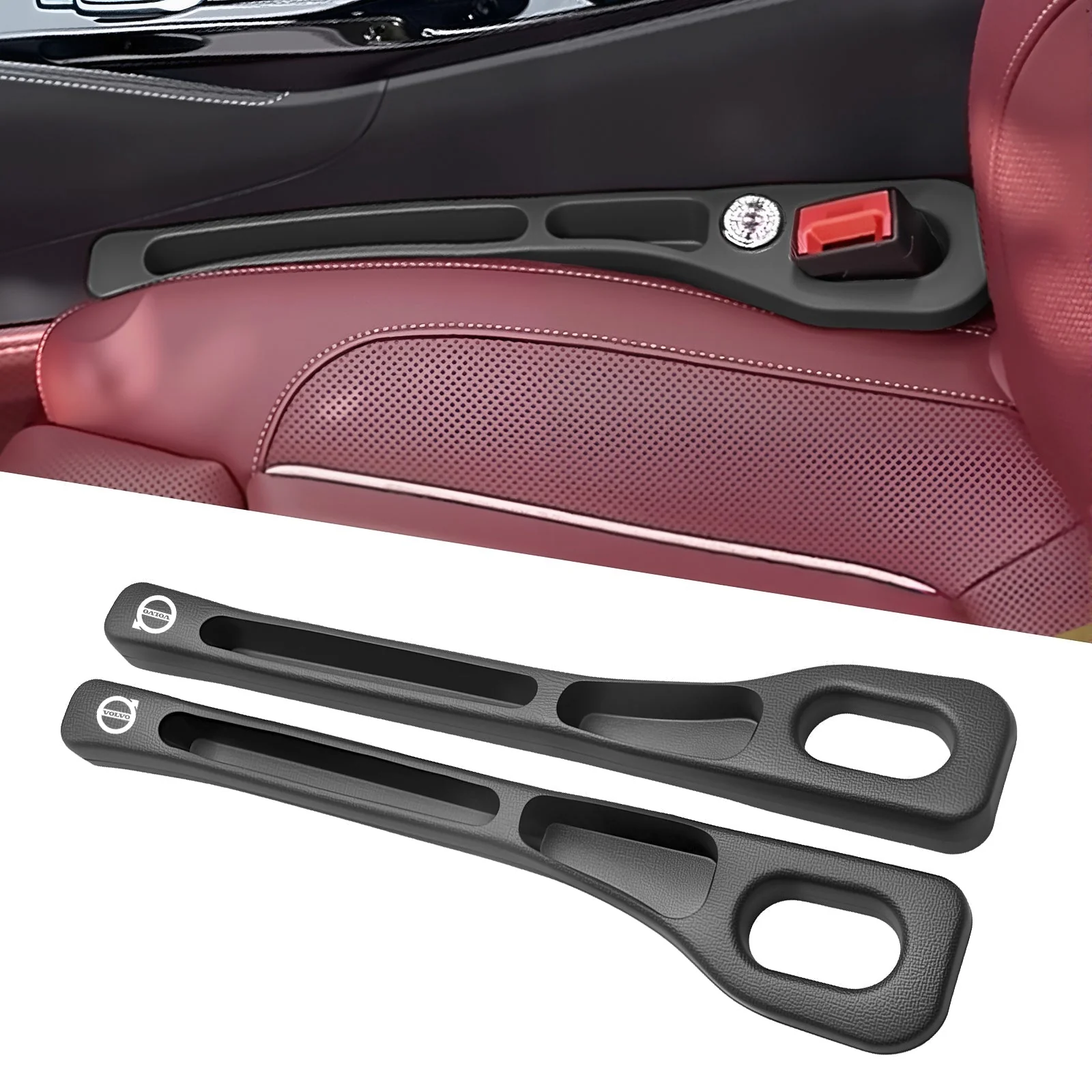 Eptchn Car Seats Gap Filler Dual with Belt Slot - Image 22