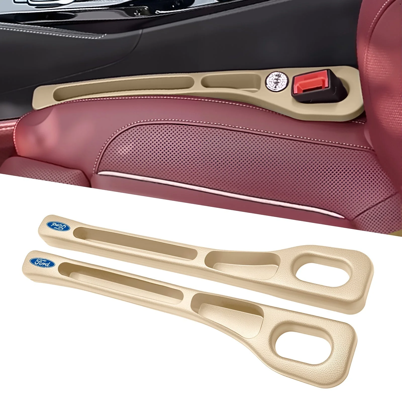 Eptchn Car Seats Gap Filler Dual with Belt Slot - Image 54