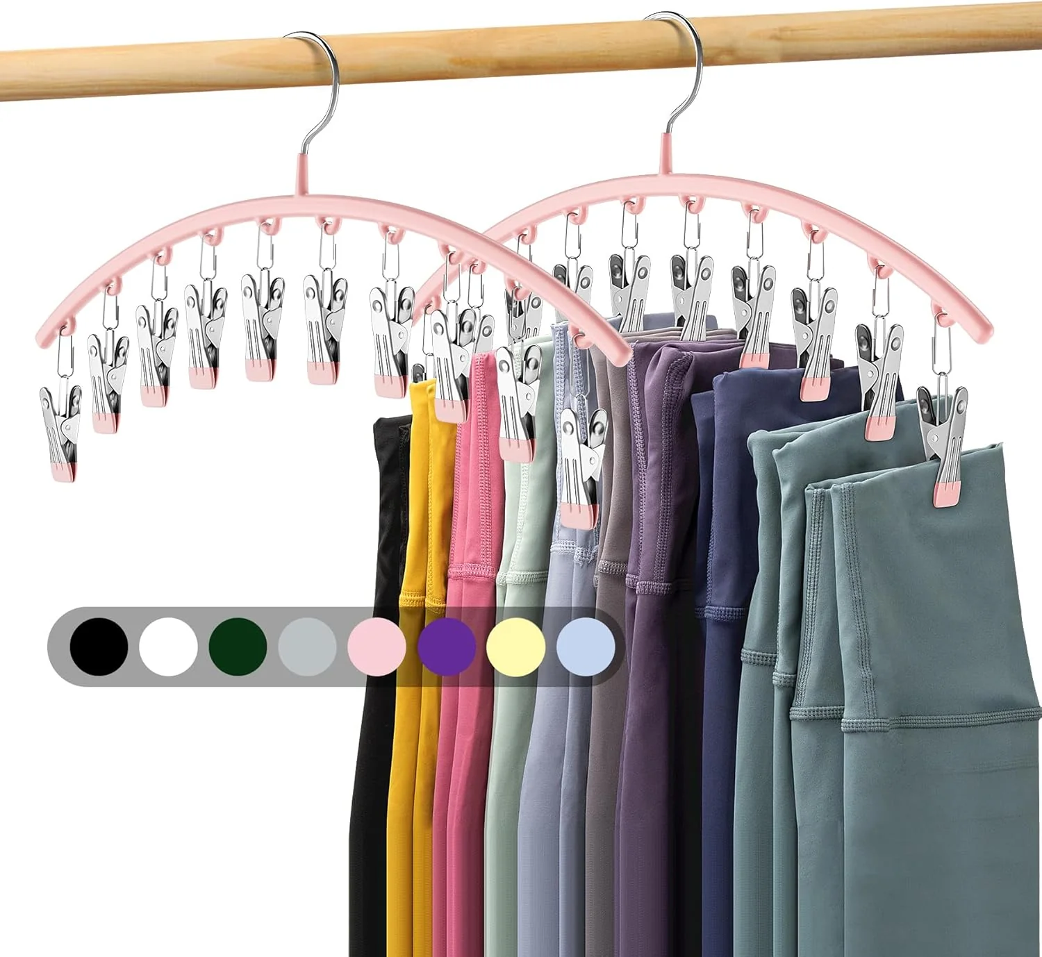 Multi-Clip Vertical Pants Hanger - Image 11