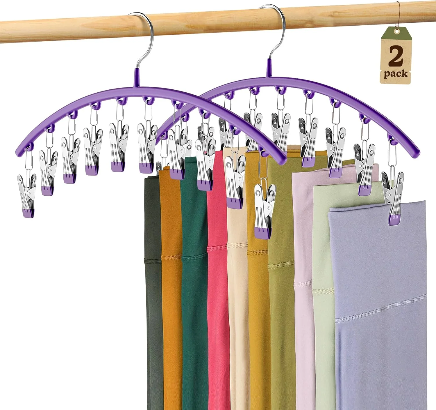 Multi-Clip Vertical Pants Hanger - Image 13