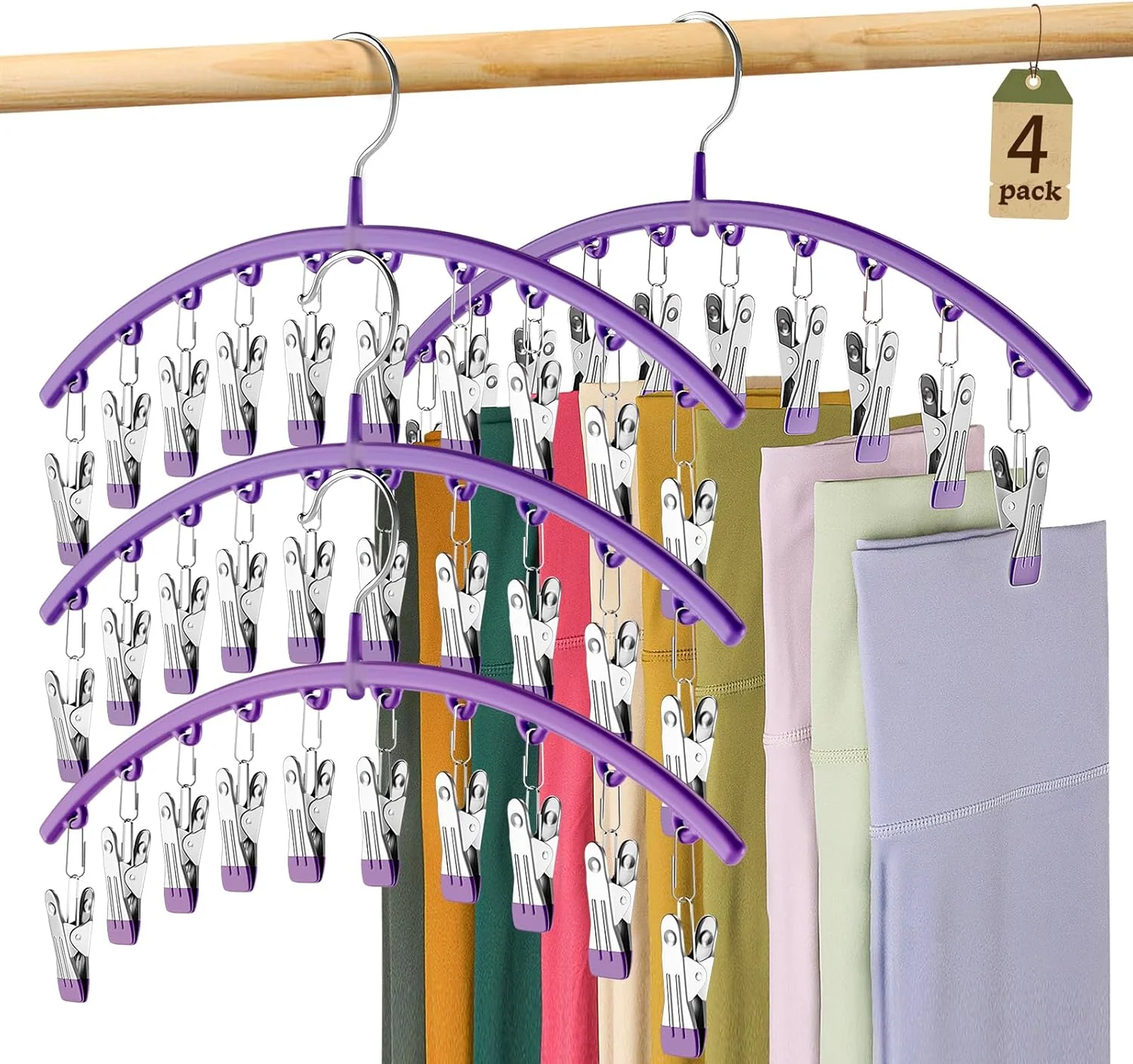 Multi-Clip Vertical Pants Hanger - Image 14