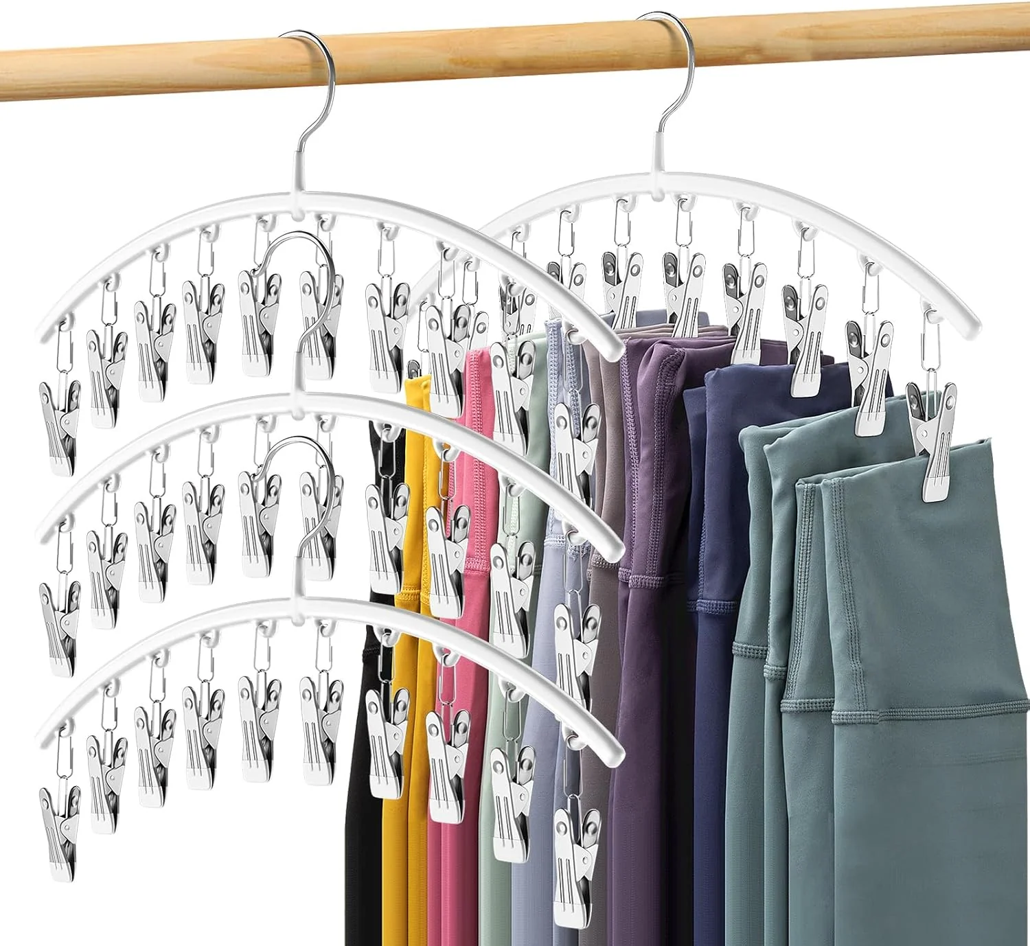 Multi-Clip Vertical Pants Hanger - Image 16