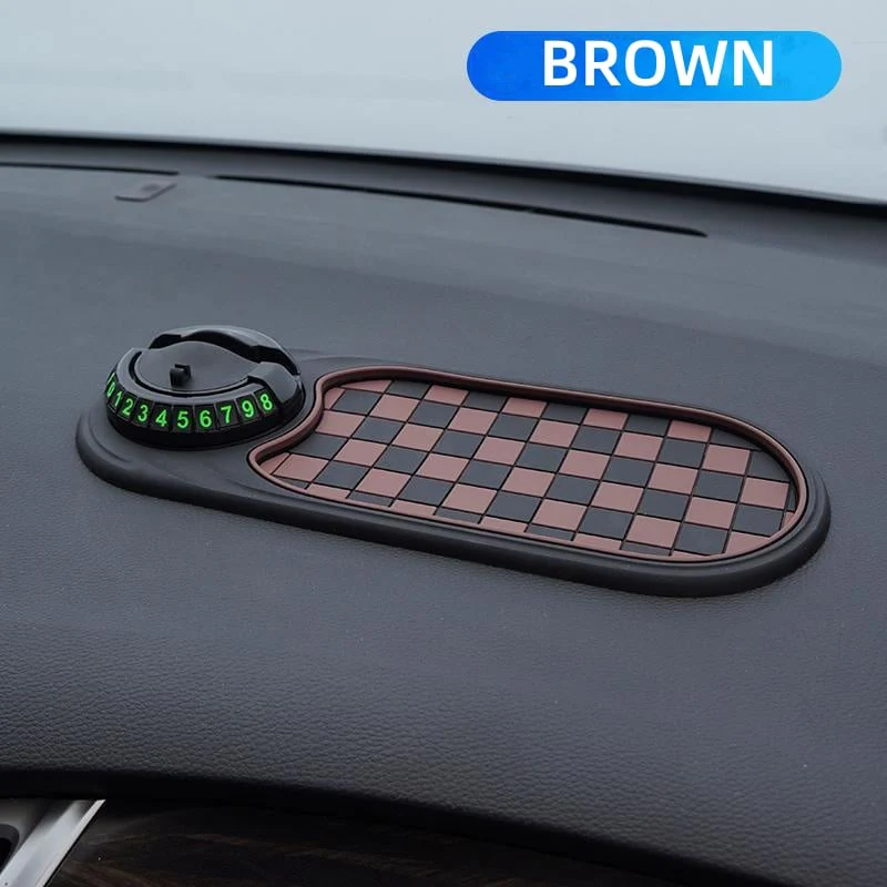 Woyuosn Multifunction Car Mat with Phone Holder Hidden Number Plate - Image 9