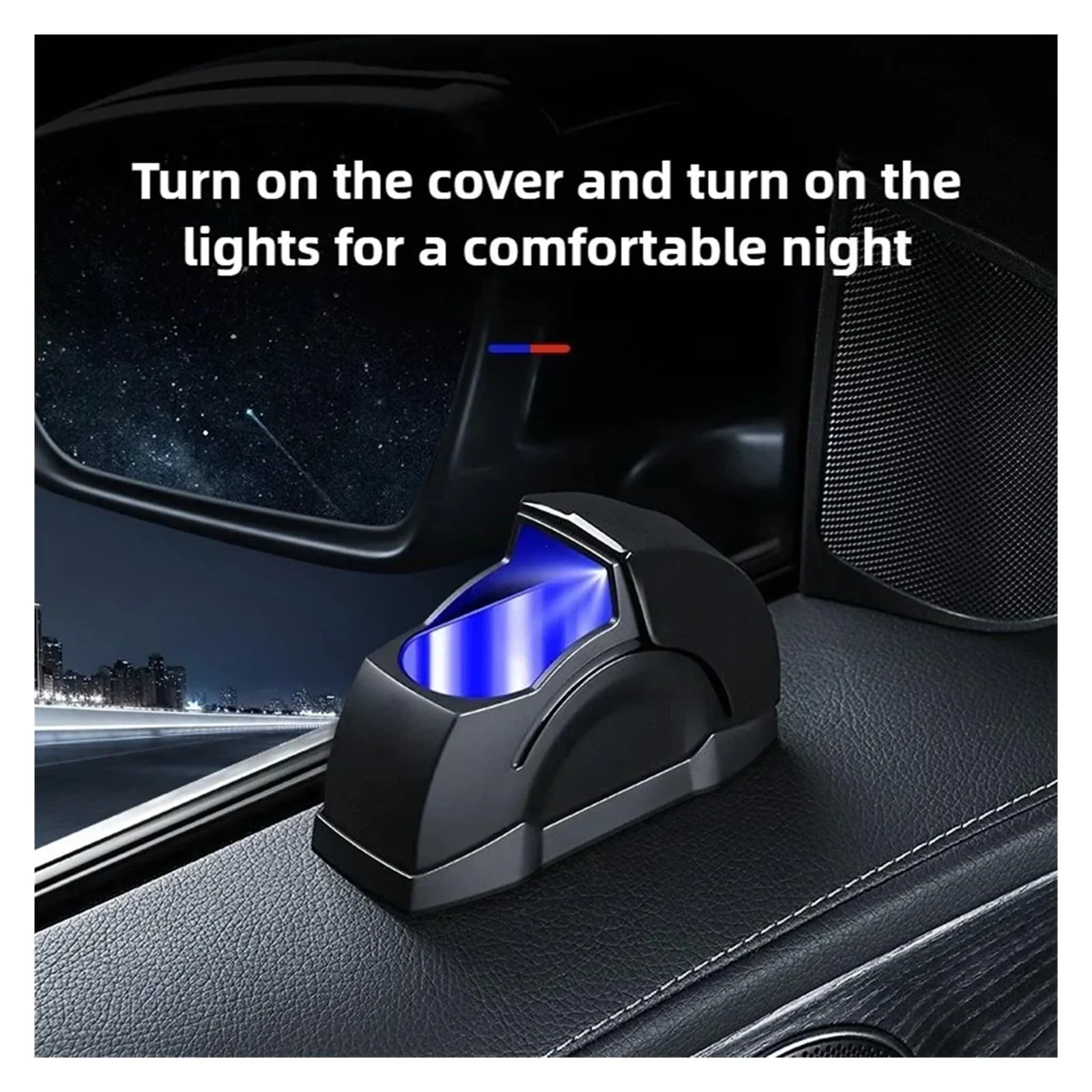 Slide-Lid Car Ashtray — Compact, Odor-Sealing & LED-Lit - Image 5