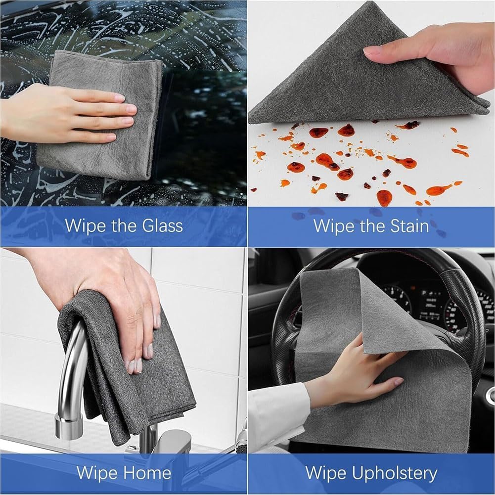 Streak-Free Microfiber Cloth – Ultra-Absorbent 11.8" × 11.8" Lint-Free Cleaner - Image 5