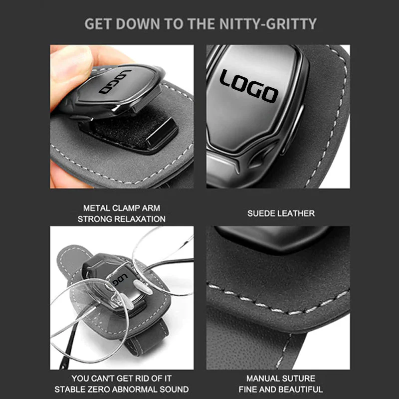 Suede Multifunctional Glasses Clip - Image 3